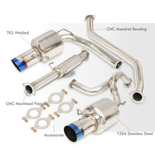 Load image into Gallery viewer, Hyundai Tiburon V6 2003-2006 Dual Tip Stainless Steel Catback Exhaust System Burnt Tip (Piping: 2.5&quot; / 65mm | Tip: 4.5&quot;)
