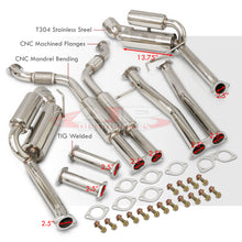 Load image into Gallery viewer, Infiniti G35 Coupe 2003-2007 / Nissan 350Z 2003-2009 Hi-Power Style Oval Dual Tip Stainless Steel Catback Exhaust System (Piping: 2.25&quot; / 58mm | Tip: 4.0&quot;)
