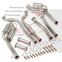Load image into Gallery viewer, Infiniti G35 Coupe 2003-2007 / Nissan 350Z 2003-2009 Hi-Power Style Oval Dual Tip Stainless Steel Catback Exhaust System (Piping: 2.25" / 58mm | Tip: 4.0")