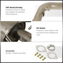 Load image into Gallery viewer, Subaru Impreza WRX Hatchback 2008-2014 Stainless Steel Catback Exhaust System Gunmetal (Piping: 3.0" / 76mm | Tip: 4.0")