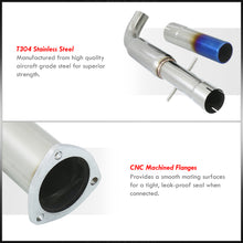 Load image into Gallery viewer, Volkswagen Golf MK4 1.8L Turbo 2000-2005 / Jetta MK4 1.8L Turbo 1999-2005 Dual Tip Stainless Steel Catback Exhaust System Burnt Tip (Piping: 3.0" / 76mm | Tip: 2.5")