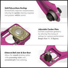 Load image into Gallery viewer, Honda Civic 1996-2000 Front Upper Control Arms Camber Kit Purple