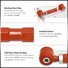 Load image into Gallery viewer, Acura Integra 1990-2001 / Honda Civic 1988-2000 / CRX 1988-1991 / Del Sol 1993-1997 Rear Control Arms Camber Kit Red (Version 2)