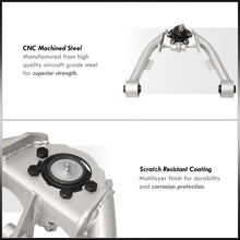 Load image into Gallery viewer, Chevrolet Silverado 1500 4WD 1999-2006 / GMC Sierra 1500 4WD 1999-2006 2-4" Lift Front Upper Tubular Control Arms Silver (Dual Shock Mount)