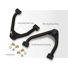Load image into Gallery viewer, Chevrolet Silverado 1500 2014-2018 / GMC Sierra 1500 2014-2018 2-4" Lift Front Upper Tubular Control Arms Black (Models with Stamped Steel & Aluminum Arms Only)