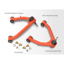 Load image into Gallery viewer, Chevrolet Silverado 1500 2014-2018 / GMC Sierra 1500 2014-2018 2-4" Lift Front Upper Tubular Control Arms Red (Models with Stamped Steel & Aluminum Arms Only)