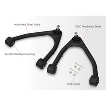 Load image into Gallery viewer, Chevrolet Suburban 2007-2020 / Tahoe 2007-2020 / GMC Yukon & XL 2007-2020 / Cadillac Escalade 2007-2020 2-4" Lift Front Upper Tubular Control Arms Black
