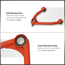 Load image into Gallery viewer, Chevrolet Suburban 2007-2020 / Tahoe 2007-2020 / GMC Yukon & XL 2007-2020 / Cadillac Escalade 2007-2020 2-4" Lift Front Upper Tubular Control Arms Red