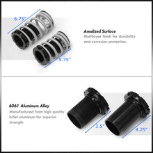 Load image into Gallery viewer, Hyundai Tiburon 1996-1998 Coilover Sleeves Kit Silver