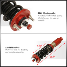 Load image into Gallery viewer, Acura Integra 1990-1993 / Honda Civic 1988-1991 Full Adjustable Coilover Dampers Red