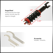 Load image into Gallery viewer, Acura Integra 1990-1993 / Honda Civic 1988-1991 Full Adjustable Coilover Dampers Red