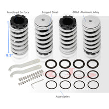 Load image into Gallery viewer, Acura Integra 1990-2001 / Honda Civic 1988-2000 / CRX 1988-1991 / Del Sol 1993-1997 Coilover Sleeves Kit Silver (Black Sleeves)