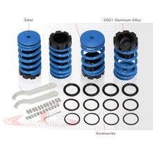 Load image into Gallery viewer, Mitsubishi Eclipse 1989-1999 / Nissan Sentra 1991-1999 / Toyota Corolla 1993-1997 Coilover Sleeves Kit Blue (Black Sleeves)