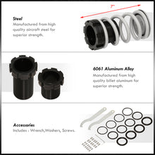 Load image into Gallery viewer, Mitsubishi Eclipse 1989-1999 / Nissan Sentra 1991-1999 / Toyota Corolla 1993-1997 Coilover Sleeves Kit Silver (Black Sleeves)