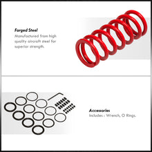 Load image into Gallery viewer, Honda Accord 1998-2002 Coilover Sleeves Kit Red (Black Sleeves)