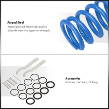 Load image into Gallery viewer, Mitsubishi Eclipse 1989-1999 / Nissan Sentra 1991-1999 / Toyota Corolla 1993-1997 Coilover Sleeves Kit Blue (Silver Sleeves)