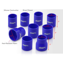 Load image into Gallery viewer, Universal 3x 2.5" Straight / 4x 2" Straight / 2x 2.5" to 2" Straight Reducer 9 Pieces Piping Kit Silicone Couplers Blue (Use with PK-5PG30*)