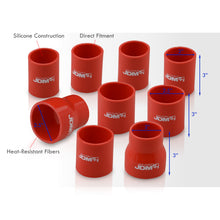 Load image into Gallery viewer, Universal 3x 2.5" Straight / 4x 2" Straight / 2x 2.5" to 2" Straight Reducer 9 Pieces Piping Kit Silicone Couplers Red (Use with PK-5PG30*)