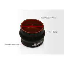 Load image into Gallery viewer, 3.5" Straight Bellow Silicone Coupler Black