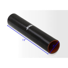 Load image into Gallery viewer, 2" (12" Long) Straight Silicone Coupler Black