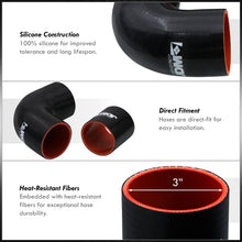 Load image into Gallery viewer, Universal 3" 12 Pieces Piping Kit Silicone Couplers Black (Use with PK-12P30*)