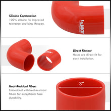 Load image into Gallery viewer, Universal 3" 12 Pieces Piping Kit Silicone Couplers Red (Use with PK-12P30*)