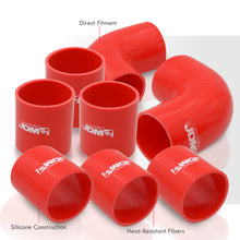 Load image into Gallery viewer, Universal 2.5" 8 Pieces Piping Kit Silicone Couplers Red (Use with PK-8P25* or PK-8PU25*)