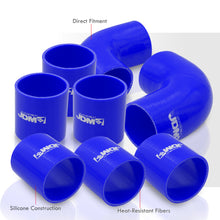 Load image into Gallery viewer, Universal 3" 8 Pieces Piping Kit Silicone Couplers Blue (Use with PK-8P30* or PK-8PU30*)