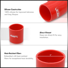 Load image into Gallery viewer, Universal 3" 8 Pieces Piping Kit Silicone Couplers Red (Use with PK-8P30* or PK-8PU30*)