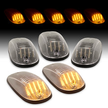 Load image into Gallery viewer, Dodge Ram 1500 2500 3500 2003-2018 / 4500 5500 2011-2018 5 Piece Front Amber LED Cab Roof Clearance Lights Clear Len (Models With Factory Roof Lights)