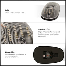 Load image into Gallery viewer, Dodge Ram 1500 2500 3500 2003-2018 / 4500 5500 2011-2018 5 Piece Front Amber LED Cab Roof Clearance Lights Clear Len (Models With Factory Roof Lights)