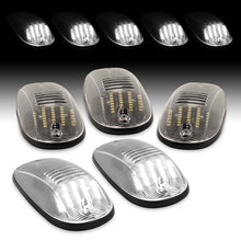 Load image into Gallery viewer, Dodge Ram 1500 2500 3500 2003-2018 / 4500 5500 2011-2018 5 Piece Front White LED Cab Roof Clearance Lights Clear Len (Models With Factory Roof Lights)