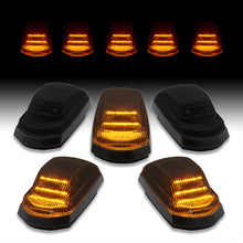 Load image into Gallery viewer, Ford F250 F350 F450 F550 Super Duty 2017-2022 5 Piece Front Amber LED Cab Roof Clearance Lights Smoke Len
