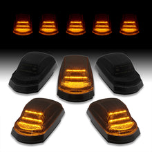 Load image into Gallery viewer, Ford F250 F350 F450 F550 Super Duty 2017-2022 5 Piece Front Amber LED Cab Roof Clearance Lights Smoke Len