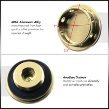 Load image into Gallery viewer, Toyota Aluminum Round Circle Hole Style Oil Cap 24K Gold