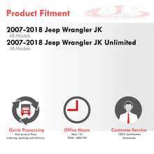 Load image into Gallery viewer, Jeep Wrangler 2007-2017 / Wrangler JK 2018 Front & Rear OE Style Wheel Well Fender Flares Black