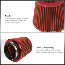 Load image into Gallery viewer, Universal 4" Air Filter Red Top / Red Body / Red Bottom