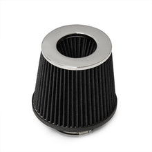 Load image into Gallery viewer, Universal 3" with 2.5" Adapter Air Filter Chrome Top / Black Body / Chrome Bottom