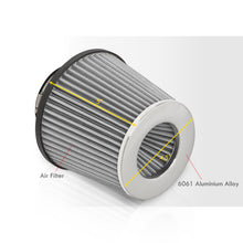 Load image into Gallery viewer, Universal 3" with 2.5" Adapter Air Filter Chrome Top / Silver Body / Chrome Bottom