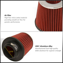 Load image into Gallery viewer, Universal 2.75" Air Filter Red