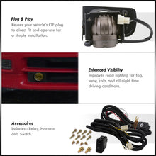 Load image into Gallery viewer, Acura Integra 1994-1997 Front Fog Lights Yellow Len (Includes Switch & Wiring Harness)