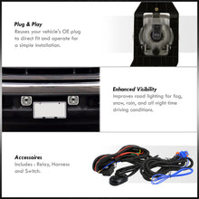 Load image into Gallery viewer, Ford F250 F350 F450 F550 Super Duty 1999-2004 / Excursion 2000-2004 Front Fog Lights Clear Len (Includes Switch & Wiring Harness)