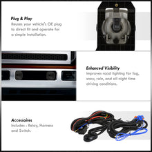 Load image into Gallery viewer, Ford F250 F350 F450 F550 Super Duty 1999-2004 / Excursion 2000-2004 Front Fog Lights Smoked Len (Includes Switch & Wiring Harness)