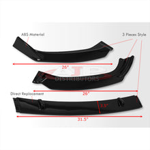 Load image into Gallery viewer, BMW 1 Series E81 E82 E88 2004-2013 3-Piece Style Front Bumper Lip Gloss Black