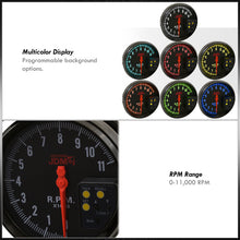 Load image into Gallery viewer, Universal 5&quot; Analog Tachometer Gauge Black (7 Color Display)
