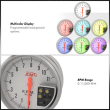 Load image into Gallery viewer, Universal 5" Analog Tachometer Gauge White (7 Color Display)