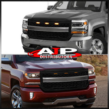 Load image into Gallery viewer, Chevrolet Silverado 1500 2016-2018 Front Grille Black with Amber LED DRL Running Lights
