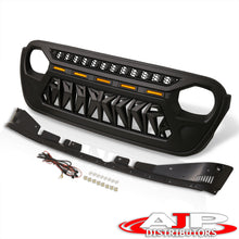 Load image into Gallery viewer, Jeep Wrangler JL 2018-2024 / Jeep Gladiator JT 2020-2024 Front Grille Black with Amber LED Running Lights