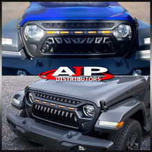 Load image into Gallery viewer, Jeep Wrangler JL 2018-2024 / Jeep Gladiator JT 2020-2024 Front Grille Black with Amber LED Running Lights