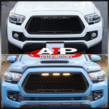 Load image into Gallery viewer, Toyota Tacoma 2016-2021 Front Grille Black with Amber LED DRL Running Lights

